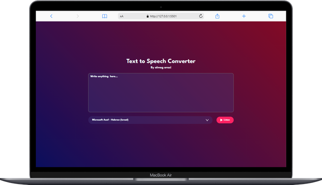 Text to Speech converter